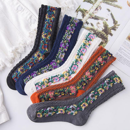 KnitBloom™ | Knitted Flower Socks | 5 Pack