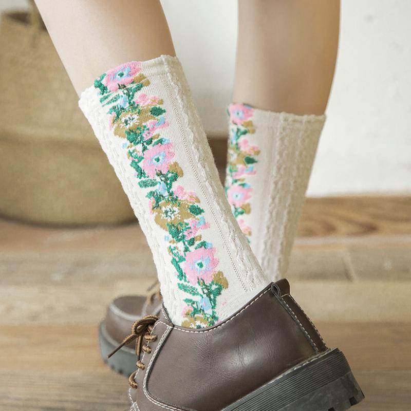 KnitBloom™ | Knitted Flower Socks | 5 Pack